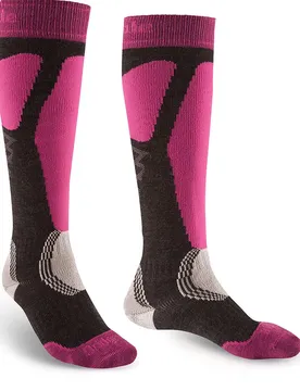 Chaussettes Longues Easy On Merino Performance Graphite / Pink EU 38-40