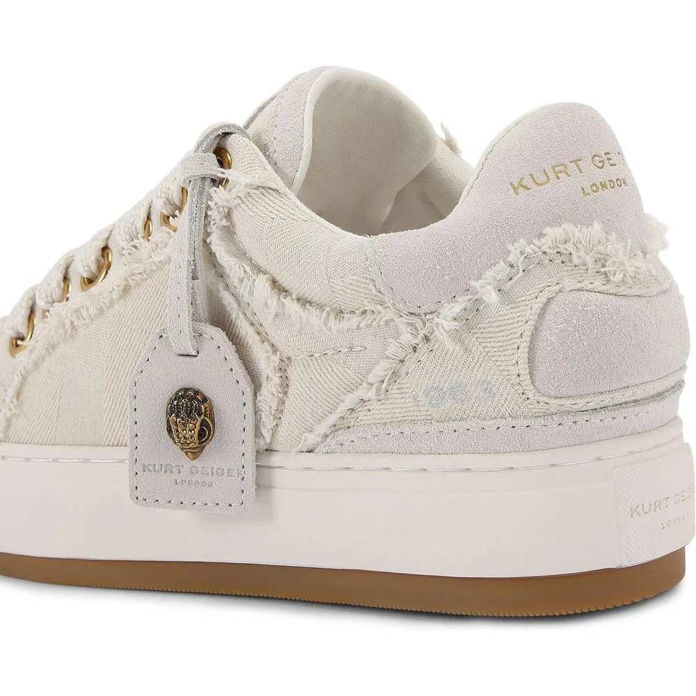 Zapatillas chunky de mujer denim con flecos y plataforma - Kurt Geiger - FashionsVida