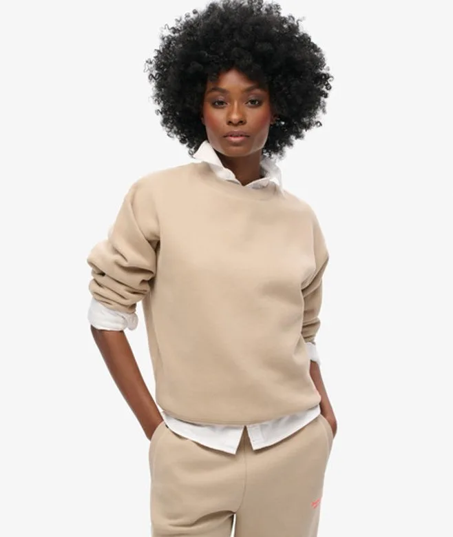 Superdry Damen Essential Logo Sweatshirt Grau - Größe: 42 - 69.99 - FashionsVida