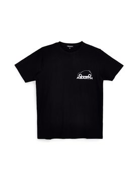 T-shirt nera con stampa logo AH017TE XXL