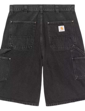 Bermuda og double knee short - black stone washed