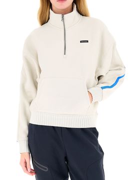 Felpa mezza zip AVORIO XS