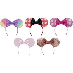 Pack oficial de 5 diademas de Orejas Minnie Disney