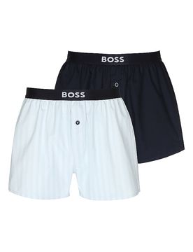 Boxershorts 2er Pkg. open blue blau M herren