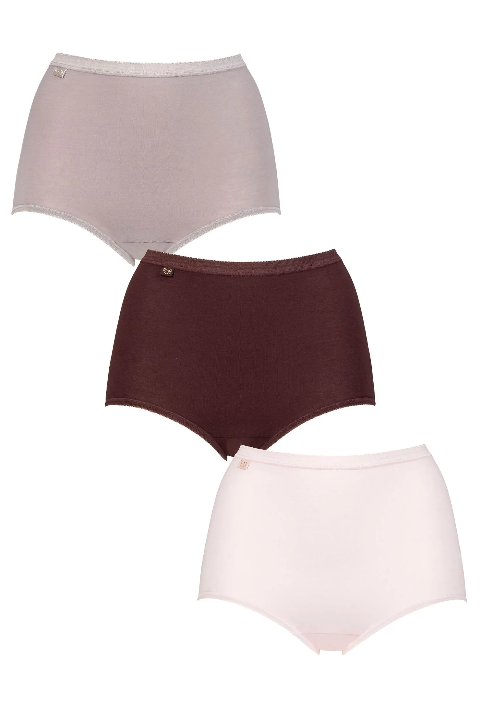Women's 3 Pair Basic Maxi Briefs Multi UK 16 - Multi Coloured - Size: UK 16 - Sloggi - FashionsVida