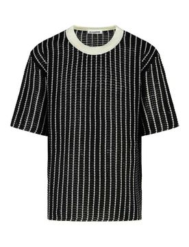 T-shirt in cotone all'uncinetto
