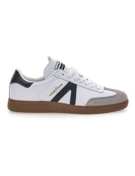 Sneakers Bianche con Bande Nere in Vera Pelle CANGURO GY51001 42