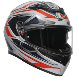 Casco Moto Integrale K3 SPACE Opaco Bianco Rosso Fluo taglia 2XL