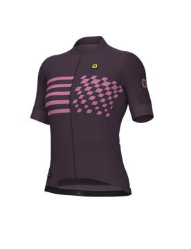 Maglia ciclismo donna PLAY PR-E melanzana 2024