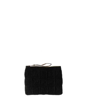 IBELIV Pochette in rafia NERO U