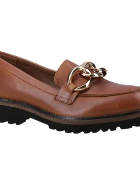 Gianna Leather Womens Tan Loafers - Size Uk 6 - Hush puppies - FashionsVida