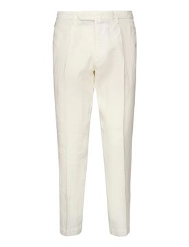 Pantaloni a pieghe di lino