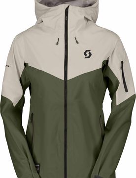 Hardshell-Jacke Explorair 3L Jacket W Dust White Douglas Green für Damen Größe XS Khaki