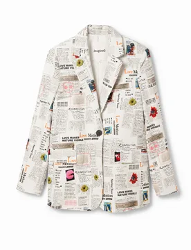 Blazer journal WHITE S female - Desigual - FashionsVida