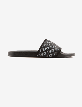 EA7 ciabatte unisex con logo nero