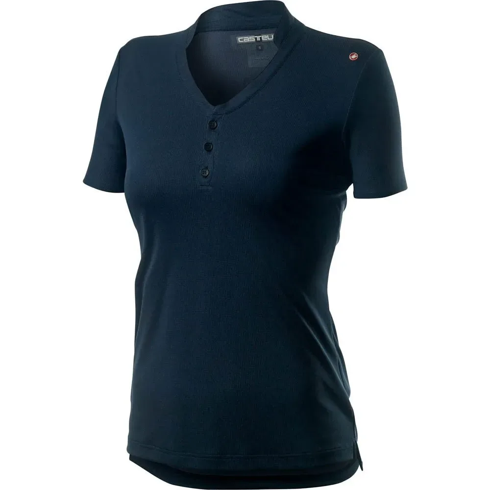 Polo A Maniche Corte Tech Infinity Dark Blue - Castelli - FashionsVida