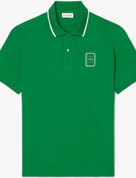 Polo de hombre de piqué estampado de corte clásico en de manga corta - Lacoste - FashionsVida