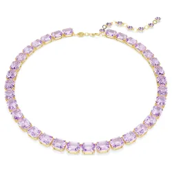 Collana Millenia, Taglio ottagonale, Viola, Finitura oro 18K OS