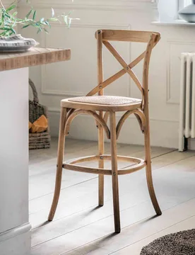 Set of 2 Rattan Bar Stools Natural Mix - Gallery Direct - FashionsVida