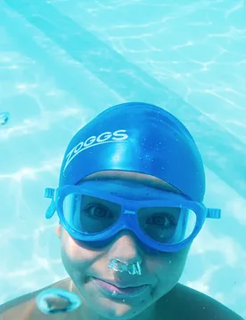 Kids Unisex Childrens/kids Phantom 2024 Swimming Goggles (Blue/white) - One Size - Zoggs - FashionsVida