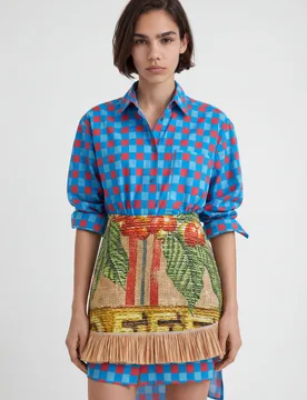 Jupe courte Stella Jean BROWN U female - Desigual - FashionsVida