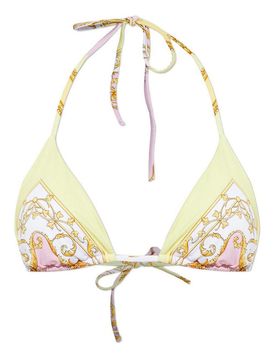 Top bikini con stampa Barocco