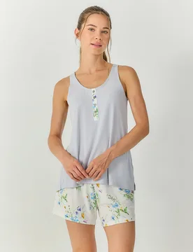 J&J Brothers - Pijama mujer modal estampado floral - J&J Brothers - FashionsVida