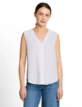 Blouse top slub structure female