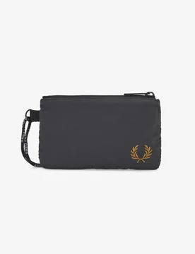 Pochette antracite in nylon crinkle con cordino - Fred perry - FashionsVida