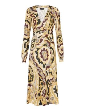 Vestito Kimono In Tessuto Multicolor