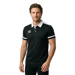 Polo à Manches Courtes Manyara Black / White S Homme