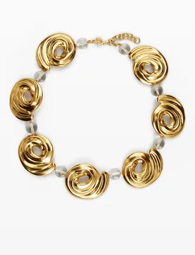 Collier spirales plaqué or Zalio MATERIAL FINISHES U female - Desigual - FashionsVida