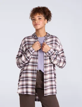 Maisie Womens Supersoft Relaxed Shirt - Pink - Pink - Size: 16 - Animal - FashionsVida