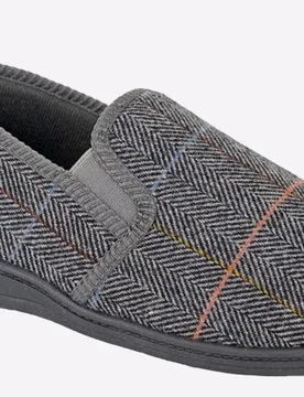Kenny Mens Slippers - Grey Rubber - Size Uk 11 - Zedzzz - FashionsVida