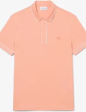 Polo de hombre de corte regular Paris de piqué elástico de manga corta - Lacoste - FashionsVida