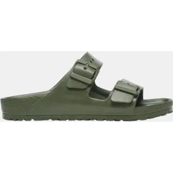 Chanclas de hombre de color kaki con doble hebilla