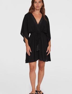 Essentials Kimono Dress - Schwarz - Damen - Größe: S