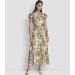 Vestido midi con estampado floral