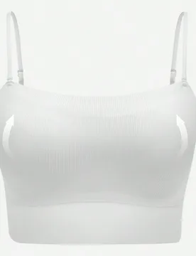 Sujetador inalámbrico sin costuras blanco, lencería sin espalda para entrenamiento, conjunto de top tubo, cómodo, imprescindible, para chica adoles - Shein - FashionsVida