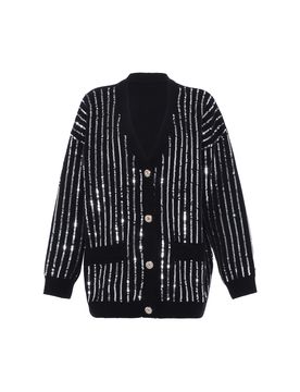 Faina Cárdigan negro / plata