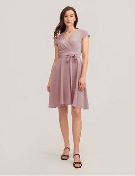 Donna Vestito Seta Avvolgente Figura Lusinghiero 44