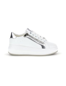 Sneakers bianche con zip laterale platform Burani 52031C1396 39