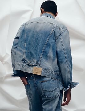 X Feng Chen Wang Cowboy Jacket Light Shade Größe XL male