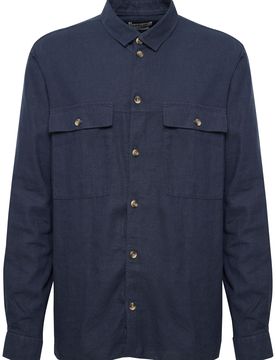 Solid Camisa 'Alan' azul