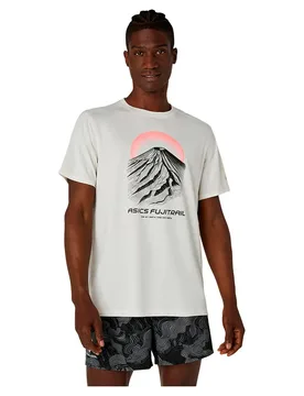 Maglietta A Maniche Corte Fujitrail Logo Cream L - Asics - FashionsVida