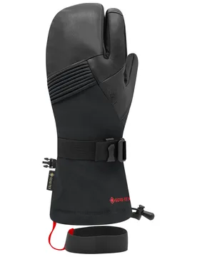 Gants de ski en GORE-TEX ePE isolés en duvet d'oie - Ltk Black Black en Softshell - Taille S - Noir - Racer - FashionsVida