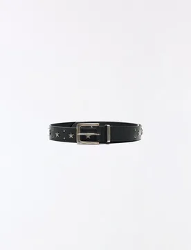 Ceinture À Clous Étoiles 85 Noir - Bershka - FashionsVida