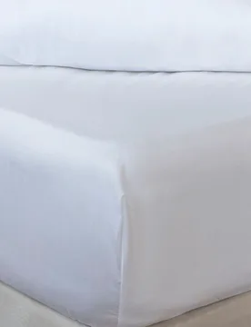 Thread Count Bamboo Fitted Sheet White Super King - White - Size: Super King - Lazy Panda - FashionsVida