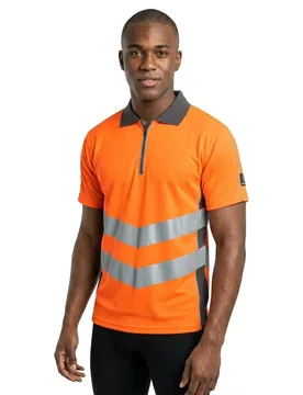 Polo à Manches Courtes Safe Supreme 50130 Hi-Vis Orange / Dark Anthracite S - MASCOT - FashionsVida