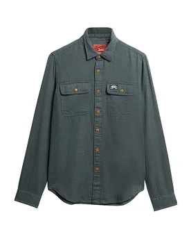 Camisa de franela verde XL - Superdry - FashionsVida